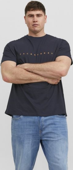 Jack & Jones STAR T-Shirt Dark Navy - Magliette - Magliette Uomo Taglie Forti