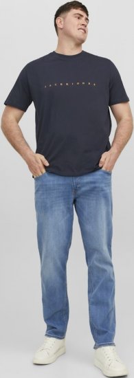 Jack & Jones STAR T-Shirt Dark Navy - Magliette - Magliette Uomo Taglie Forti