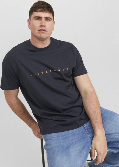 Jack & Jones STAR T-Shirt Dark Navy - Magliette - Magliette Uomo Taglie Forti