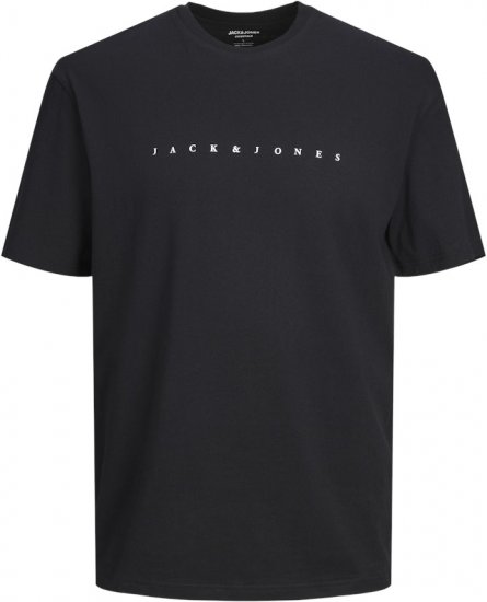 Jack & Jones STAR T-Shirt Black - Magliette - Magliette Uomo Taglie Forti