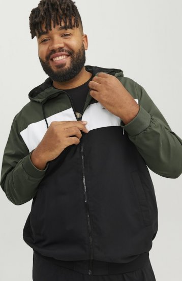 Jack & Jones RUSH Bomber Jacket with Hood Green - Giubbotti - Giubbotti Uomo Taglie Forti
