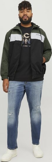Jack & Jones RUSH Bomber Jacket with Hood Green - Giubbotti - Giubbotti Uomo Taglie Forti