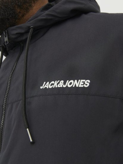 Jack & Jones RUSH SOLID Bomber Jacket with Hood Black - Giubbotti - Giubbotti Uomo Taglie Forti