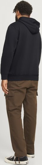 Jack & Jones 2 COL LOGO Hoodie Black - Felpe & felpe con cappuccio - Felpe & Felpe con Cappuccio Uomo Taglie Forti