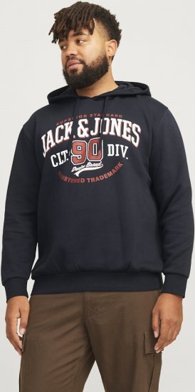 Jack & Jones 2 COL LOGO Hoodie Dark Navy - Felpe & felpe con cappuccio - Felpe & Felpe con Cappuccio Uomo Taglie Forti