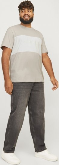 Jack & Jones LEGACY BLOCKING T-Shirt Beige - Magliette - Magliette Uomo Taglie Forti