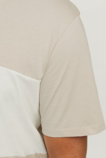 Jack & Jones LEGACY BLOCKING T-Shirt Beige - Magliette - Magliette Uomo Taglie Forti