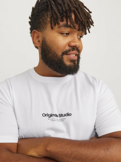 Jack & Jones ESTERBRO T-Shirt Bright White - Magliette - Magliette Uomo Taglie Forti