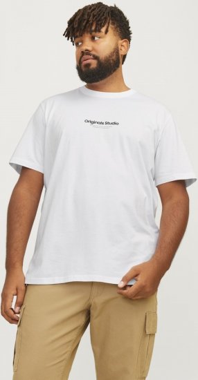 Jack & Jones ESTERBRO T-Shirt Bright White - Magliette - Magliette Uomo Taglie Forti