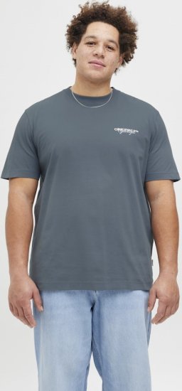 Jack & Jones Lington Crew Neck T-Shirt Grey - Magliette - Magliette Uomo Taglie Forti