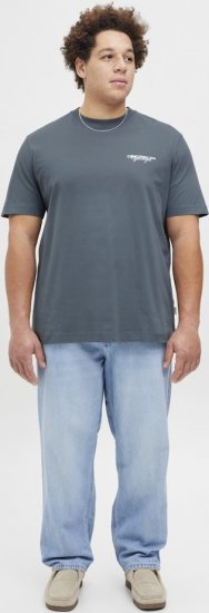 Jack & Jones Lington Crew Neck T-Shirt Grey - Magliette - Magliette Uomo Taglie Forti