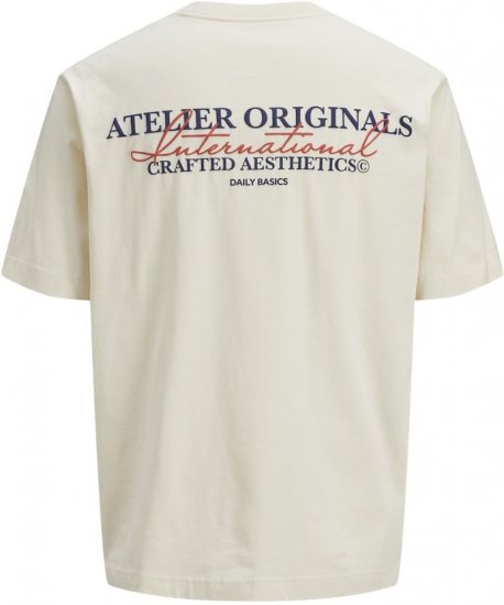 Jack & Jones Lington Crew Neck T-Shirt White - Magliette - Magliette Uomo Taglie Forti