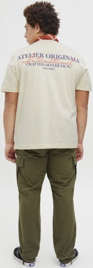 Jack & Jones Lington Crew Neck T-Shirt White - Magliette - Magliette Uomo Taglie Forti