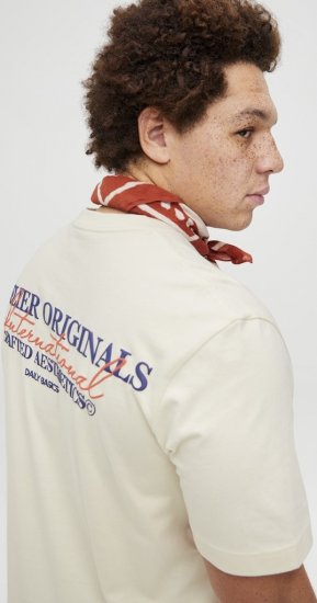 Jack & Jones Lington Crew Neck T-Shirt White - Magliette - Magliette Uomo Taglie Forti