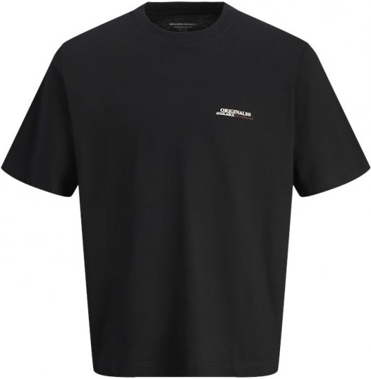 Jack & Jones Lington Crew Neck T-Shirt Black - Magliette - Magliette Uomo Taglie Forti