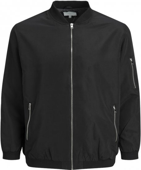 Jack & Jones RUSH Bomber Jacket Black - Giubbotti - Giubbotti Uomo Taglie Forti
