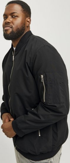 Jack & Jones RUSH Bomber Jacket Black - Giubbotti - Giubbotti Uomo Taglie Forti