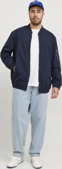 Jack & Jones RUSH Bomber Jacket Navy Blazer - Giubbotti - Giubbotti Uomo Taglie Forti