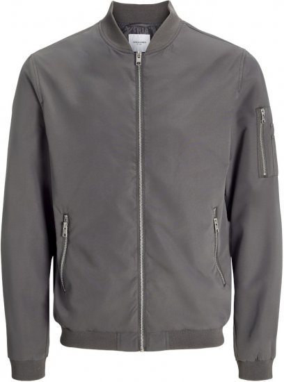 Jack & Jones RUSH Bomber Jacket Grey - Giubbotti - Giubbotti Uomo Taglie Forti