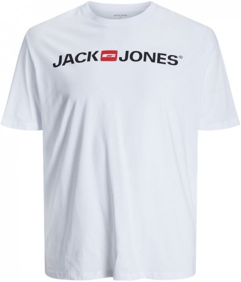 Jack & Jones JJECORP LOGO T-Shirt White - Magliette - Magliette Uomo Taglie Forti
