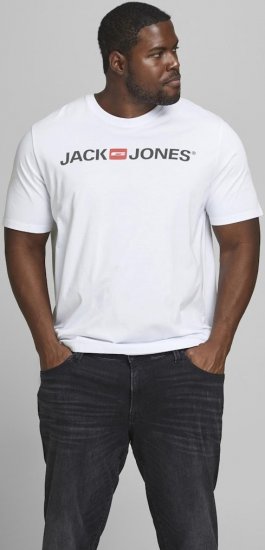 Jack & Jones JJECORP LOGO T-Shirt White - Magliette - Magliette Uomo Taglie Forti