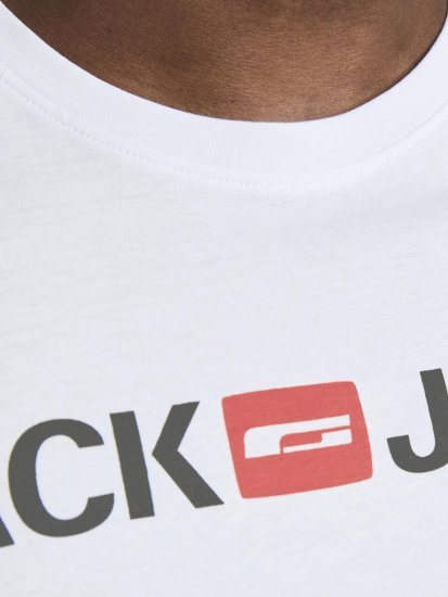 Jack & Jones JJECORP LOGO T-Shirt White - Magliette - Magliette Uomo Taglie Forti