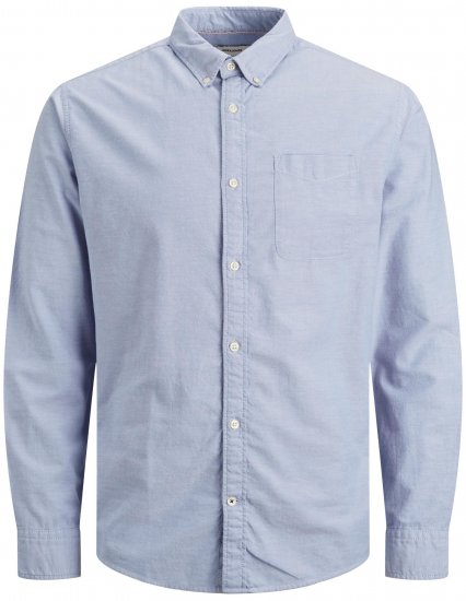 Jack & Jones OXFORD LS Shirt Cashmere Blue - Camicie - Camicie Taglie Forti Uomo
