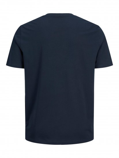 Jack & Jones JJELOGO TEE Navy - Magliette - Magliette Uomo Taglie Forti