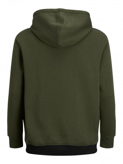 Jack & Jones JJEURBAN BLOCKING SWEAT Forest Green - Felpe & felpe con cappuccio - Felpe & Felpe con Cappuccio Uomo Taglie Forti