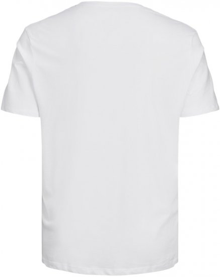 Jack & Jones CORP Logo T-Shirt White w Large Black Print - Magliette - Magliette Uomo Taglie Forti