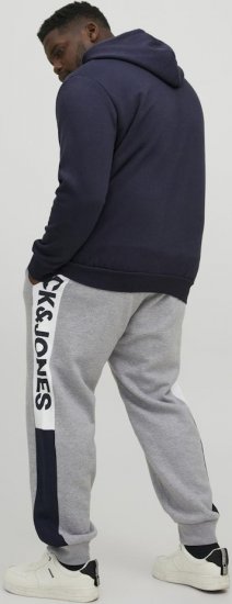 Jack & Jones CORP LOGO Large Print Hoodie Navy Blazer - Felpe & felpe con cappuccio - Felpe & Felpe con Cappuccio Uomo Taglie Forti