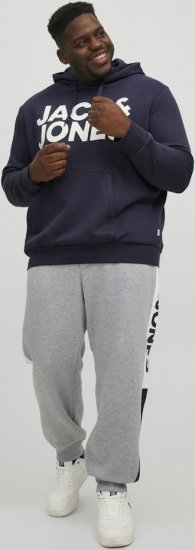 Jack & Jones CORP LOGO Large Print Hoodie Navy Blazer - Felpe & felpe con cappuccio - Felpe & Felpe con Cappuccio Uomo Taglie Forti
