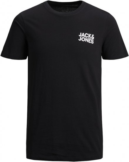 Jack & Jones CORP Logo T-Shirt Black - Magliette - Magliette Uomo Taglie Forti