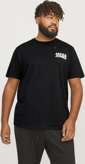 Jack & Jones CORP Logo T-Shirt Black - Magliette - Magliette Uomo Taglie Forti