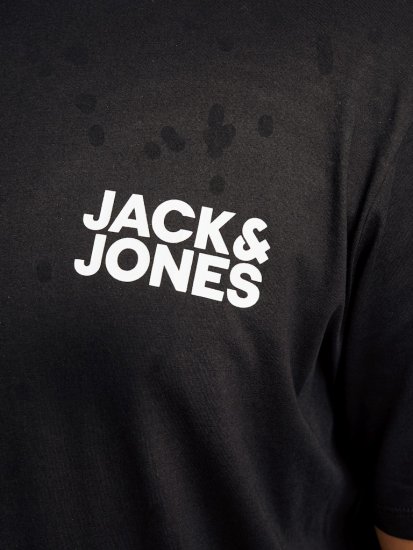 Jack & Jones CORP Logo T-Shirt Black - Magliette - Magliette Uomo Taglie Forti
