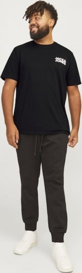 Jack & Jones CORP Logo T-Shirt Black - Magliette - Magliette Uomo Taglie Forti