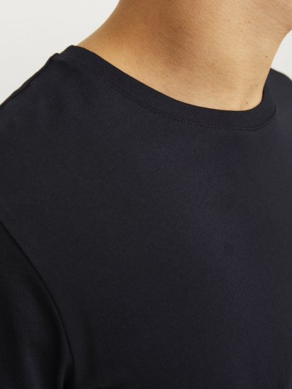 Jack & Jones CORP Logo T-Shirt Black w Small Black Print - Magliette - Magliette Uomo Taglie Forti