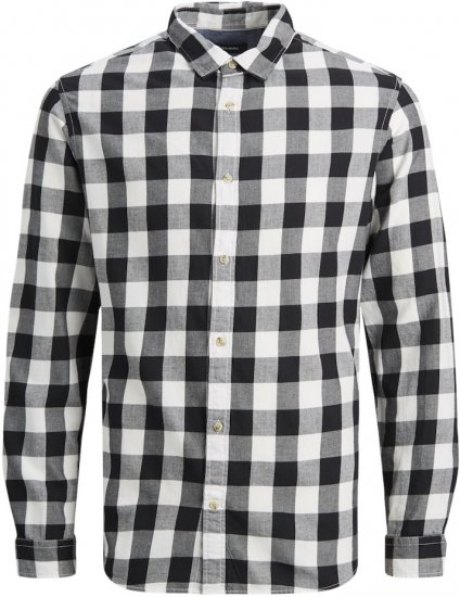 Jack & Jones Gingham L/S Shirt Whisper White - Camicie - Camicie Taglie Forti Uomo