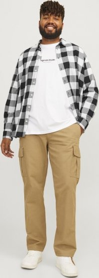 Jack & Jones Gingham L/S Shirt Whisper White - Camicie - Camicie Taglie Forti Uomo