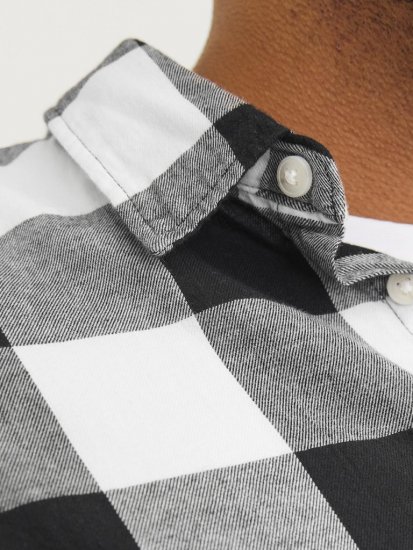 Jack & Jones Gingham L/S Shirt Whisper White - Camicie - Camicie Taglie Forti Uomo