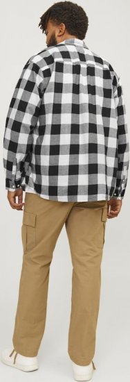 Jack & Jones Gingham L/S Shirt Whisper White - Camicie - Camicie Taglie Forti Uomo