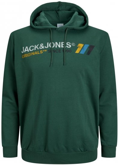 Jack & Jones JORNATE SWEAT Hoodie Green - Felpe & felpe con cappuccio - Felpe & Felpe con Cappuccio Uomo Taglie Forti