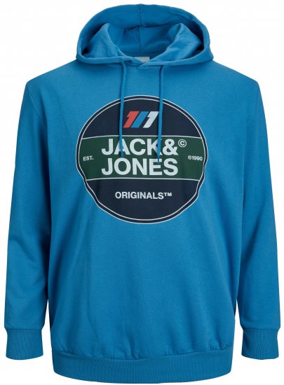 Jack & Jones JORNATE SWEAT Hoodie Blue - Felpe & felpe con cappuccio - Felpe & Felpe con Cappuccio Uomo Taglie Forti