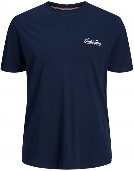 Jack & Jones JORPAUL TONS TEE Navy - Magliette - Magliette Uomo Taglie Forti