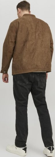 Jack & Jones Rocky Urban Rider Leather Jacket Brown - Giubbotti - Giubbotti Uomo Taglie Forti