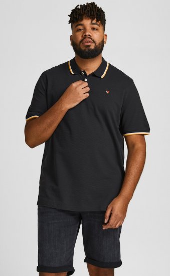 Jack & Jones JPRWINBLU Poloshirt Black - Polo - Polo Uomo Taglie Forti