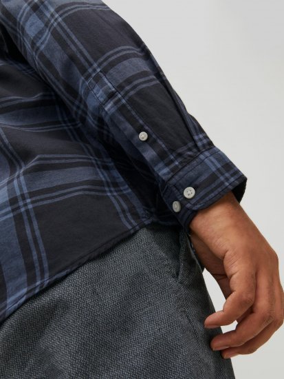Jack & Jones JORJOSHUA Checked Shirt Navy - Camicie - Camicie Taglie Forti Uomo