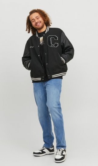 Jack & Jones JORCOLLEGE Bomber Jacket Black - Giubbotti - Giubbotti Uomo Taglie Forti