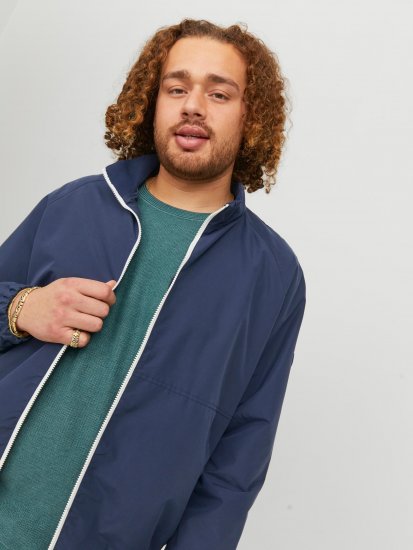 Jack & Jones JORLUKE Light Bomber Jacket Navy - Giubbotti - Giubbotti Uomo Taglie Forti