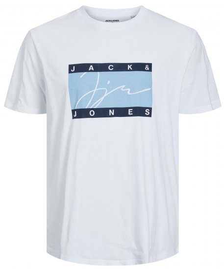 Jack & Jones JORJOSHUA T-shirt Bright White - Magliette - Magliette Uomo Taglie Forti